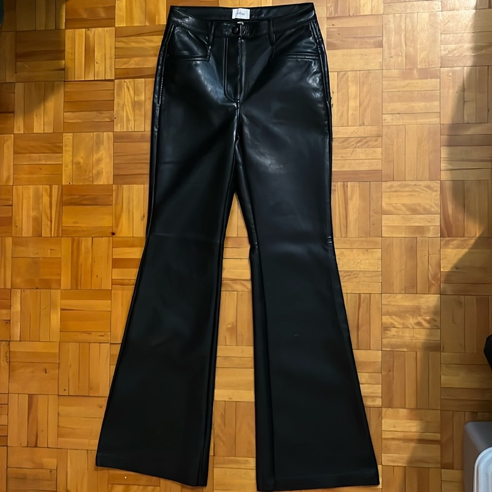 Wilfred leather flare pants